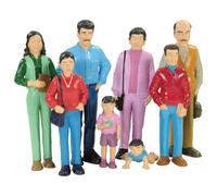 Multicultural Block Play Hispanic Family Doll Set