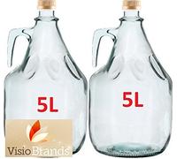 Glass Balloon Ambrosia Italy Carboy Complete Wine Balloon Glass Bottle 5 Litre Carboy 5L New BDG5Z