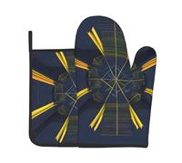 Multidimensional Space Kitchen Oven Glove High Heat Resistant and insulation pads.