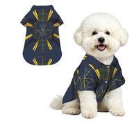 Multidimensional Space XL Pet Hawaiian Shirt for Small Dogs-Cute Summer Beach Outfit for Puppy, Soft Breathable Cat Clothes with Buttons