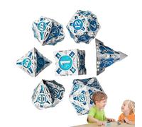Multifaceous Dice Game for Role Playing | Set of 7 Large Portable Dice for JDR, Game Dice, Campsite, Evenings with Friends, Dice Game for Fantastic Adventure and Strategy
