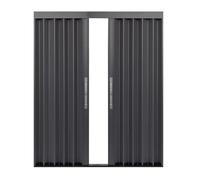 Multifold Accordion Doors Interior, Folding Sliding Door for Doorway, Bathroom Shower And Room Divider, Grey Door Frame and Aluminum Panel, Large 24 26 28 30 32 34 36 40 42 48 50 60 Inch ( Color : WxH