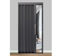 Multifold Accordion Doors Interior, Folding Sliding Door for Doorway, Bathroom Shower And Room Divider, Grey Door Frame and Aluminum Panel, Large 24 26 28 30 32 34 36 40 42 48 50 60 Inch ( Color : WxH