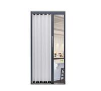 Multifold Accordion Doors Interior No-Drill Accordion Doors with Lock (100-203cm Tall) - Sliding Panels Noise Reducing for Closet/Bathroom (23"-80" Wide)(73x80in (185.5x203cm))