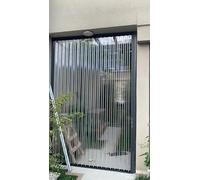 Multifold Concertina Accordion Door on Track, Folding Acrylic Panel Divider for Room Separation, Lockable Gate for Hallway, Closet, Pantry