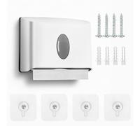 Multifold Hand Towel Dispenser Wall Mounted. Premium Paper Towel Dispenser for Kitchen, Bathroom, Hotel, Restaurant, Tissue Dispenser & Holder, Holds 200 Paper, for Z Fold Paper Towel Folded to 24x8cm