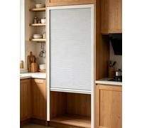 Multifold Sliding Tambour Cabinet Door, Retractable Screen for Garage Wall Pantry, Internal Seamless Folding Closet Cellular Fabric Panel Decor