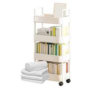 Multifunctal 3/4-Tier Rolling Cart nizer with Handle - Versatile Kitchen Sto Trolley Utility Cart with Wheels for Home Office and Craft Use