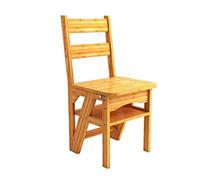 Multifunctal 4-Step Folding Wooden Stool Chair - 90cm Height, Ideal for Home, Shoe Sto, Flower Rack, Space-Saving Design, Versatile & Sturdy