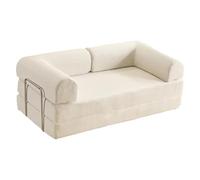 Multifunctal Cressed Sofa Bed Foldable Floor Couch with Armrests & Backrest Cord Fabric Metal e 100-200 cm Colorful Cael - Perfect for Smals!