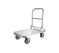 Multifunctal Foldable Hand Truck Cart with 6 Inch Wheels - Platform Trolley for Warehouse Home and Outdoor Use - Easy to Store and Transport