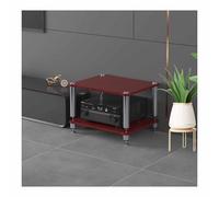 Multifunctal HIFI Cabinet, 1/2/3/4 Tier Rack, Red Walnut h, Shock-Ang Feet, Perfect for VideConent Stand HiFi Equint.