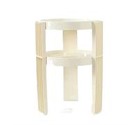 Multifunctal Round Coffee Table - Engraved Tea Table for Bay Window - Creative White Combinat Design - Slish & Versatile Living Room Fur