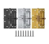 Multifunctal Self-Aligning ng Hins for Doors and Fur - Automatic Cng Detachable Gate Hardware (1 Pack Black)