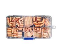 Multifunction 250pcs Brass Crimp Wire End Connectors Splices Connector with Storage for Dependable Home Electrical Projects Electric Cable Lugs