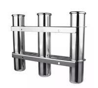 Multifunction 3 Rod Steel Fishing Poles Holder Adjustable Steel 3 Rod Holder Simple Installs For Boats Deck Marine Equipment Multifunction Placement