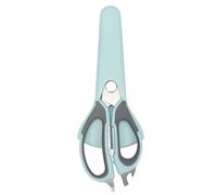 Multifunction 6-in-1 Stainless Steel Kitchen Scissors with Cover, Detachable Heavy Duty Shears for Meat, Fish, Vegetable (Blue)