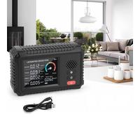 Multifunction Air Quality Detector, 4-in-1 HCHO/TVOC/PM2.5/PM10 Electronic Tester Desk USB Rechargeable Indoor Air Quality Monitor, for Home Automobile Tent Travel