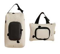 Multifunction Baby Hanging Bag with Bear Embroidery Wet Wipe Carrying Portable Must Get for Active Parent Embroidered Bear Wet Wipe Pouches