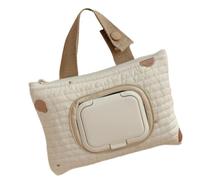 Multifunction Baby Hanging Bag with Bear Embroidery Wet Wipe Carrying Portable Must Get for Active Parent Embroidered Bear Wet Wipe Pouches