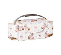 Multifunction Baby Pram Organizes Bag with Adjustable Straps & Multiple Pockets Polyester Diaper Storage Bag for Prams Infant Gear Storage Solution