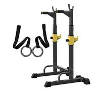Multifunction Barbell Bench Press Rack Adjustable Squat Rack Stand Barbell Press Bench Portable Dumbbell Rack for Full Body Workout Indoor H