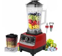 Multifunction Blender for Kitchen, 2L Smoothie Blender with 700ml Grinder Cup, 15 Speeds and Pulse, 6 Stainless Steel Blades, BPA-Free Jug, Ice Crushing Blender for Shakes, Soups, Nuts and Spices