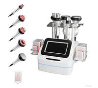 Multifunction Body Sculpting Machine Professional 6 in 1 Cavitation Machine 40k with 6 Probes for Body Shaping Weight Loss Rf Skin Tightening Ultrasound Vacuum 8 Pad Salon Spa Beauty Device Massage