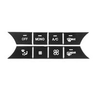 Multifunction Button Stickers Compatible With Benz For GLK-Class For W204 For W212 Car Console AC Air Conditioning AUTO Volume Buttons Cover Stickers(A Black)