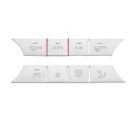 Multifunction Button Stickers Compatible With Benz For GLK-Class For W204 For W212 Car Console AC Air Conditioning AUTO Volume Buttons Cover Stickers(B White)