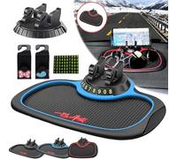Multifunction Car Anti-Slip Mat Auto Phone Holder, Car Anti Slip Mat Phone Holder, Anti-Slip Universal Phone Holder with Extra Large Pad for Phones Keys Gadgets (Blue)
