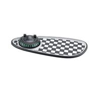 Multifunction Car Anti-Slip Mat Auto Phone Holder, Dashboard Mat Non Slip with Parking Number, 360° Rotatable Cell Phone Stand for Car Sunglasses Keys Gadgets Storage (Black White)
