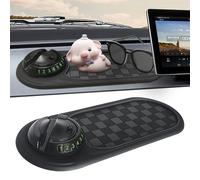 Multifunction Car Anti-Slip Mat Auto Universal Phone Holder, Car Anti Slip Mat Phone Holder, Rotatable Anti Skid Dashboard Pad with Temporary Parking Numbe and Large Pad for Phones Sunglasses Keys (A)