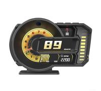 Multifunction Car Head Up Display with Full LCD Screen, OBD and GPS HUD Speedometer, RPM and Driving Data, Gesture Control, Alarms Compatible with(A590-Max)