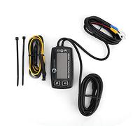 Multifunction Car Instrument Tachometer, Auto Hour Meter with Temperature Sensor, High Precision RPM Measuring System for 2-4 Stroke Gas Engines up to 8 Cylinders, ABS Material D