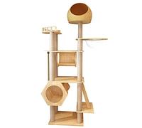 Multifunction Cat Tree for Large Cat All-in-one Large Indoor Cat Condos Multi-Layer Detachable Cat Houses Indoor Pet Activity Furniture Kitten Play House (Style B)