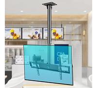 Multifunction Ceiling Mount Tv Bracket Flip Down, Holds Up To 55kg/121lbs Screens, Tilt Swivel Telescopic Bracket Fits Most 26-50 Inch Flat Panel Display TV Mount TV Stan