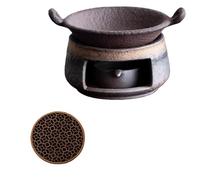 Multifunction Ceramic Teas Warmer Stove Essential Oil Diffuser Teapot Holder Stand Base for Relaxation Meditations Ceramics Aromatherapies Warmer