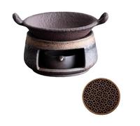 Multifunction Ceramic Teas Warmer Stove Essential Oil Diffuser Teapot Holder Stand Base for Relaxation Meditations Teas Heating Device
