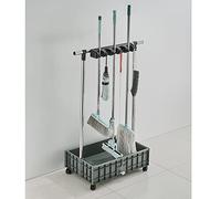 MultiFunction Cleaning Cart with Wheels Mop and Broom Holder for Floor Cleaning Ideal for Gardens Scls Hotels Factories and Property Management