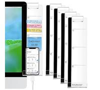 Multifunction Computer Monitor Memo Board - Transparent Computer Side Panel Memo Creative Monitor Side Panel with Phone Holder Suitable for Office Home Desktop，Left and Right (4pcs)