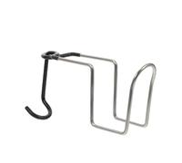Multifunction Cup Hook Stainless Steel Tent Pole Clamp Holder | Anti Slip Clamp, Double Hook Support, Beach and Lamp Post Use, Silver Finish