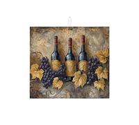 Multifunction Dish Dry Mat Grape Vine Rustic Golden Vineyard Autumn Countertops Protector Pad Absorbent Drainer Rack Pads for Dishes Glass 46X61cm