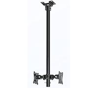 Multifunction Double Screen Ceiling Tv Mount, Tilt Swivel Adjustable Tv Bracket, Fits Most 12"-27" Lcd Led Flat Panel Display, With Loading 17.6Lbs/8Kg Tv Mount