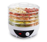 Multifunction dryer for fruits, vegetables, mushrooms, herbs and meat - 5 trays, temperature control, quiet operation, compact design, ideal for healthy snacks and food storage