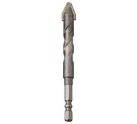 Multifunction Eccentric Drill Bit 6-12mm with Crooked Head for Ceramic Tile Glass Plastic Wood, Double U-Flute Design, Hex Shank 1/4 Inch, Self-Centering Non-Slip Alloy Steel Bit, 1 Piece