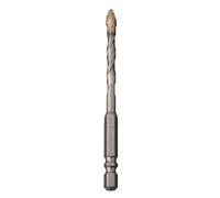 Multifunction Eccentric Drill Bit 6-12mm with Crooked Head for Ceramic Tile Glass Plastic Wood, Self-Centering Double U-Flute Hex Shank 1/4 inch Alloy Steel, 1 Piece