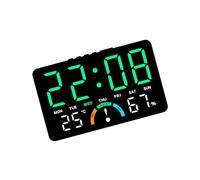 Multifunction Electronic Clock Large LED Display Realtime Indoor Climate Monitor Brightness Home Use LED Digital Clock with Temperature Humidities Monitor