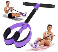Multifunction Foot Pedal Resistance Bands with Handles, Upgraded Home Gym Equipment for Full Body Workout, Elastic Exercise Bands for Women Men for Sit Up, Leg Training, Abdominal Trainer, Pilates