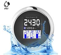 Multifunction Gauge, 3.3in Diameter for Performance (Black) | 316 stainless steel, IP67 , Engine speed and pressure monitoring, Suitable for construction and